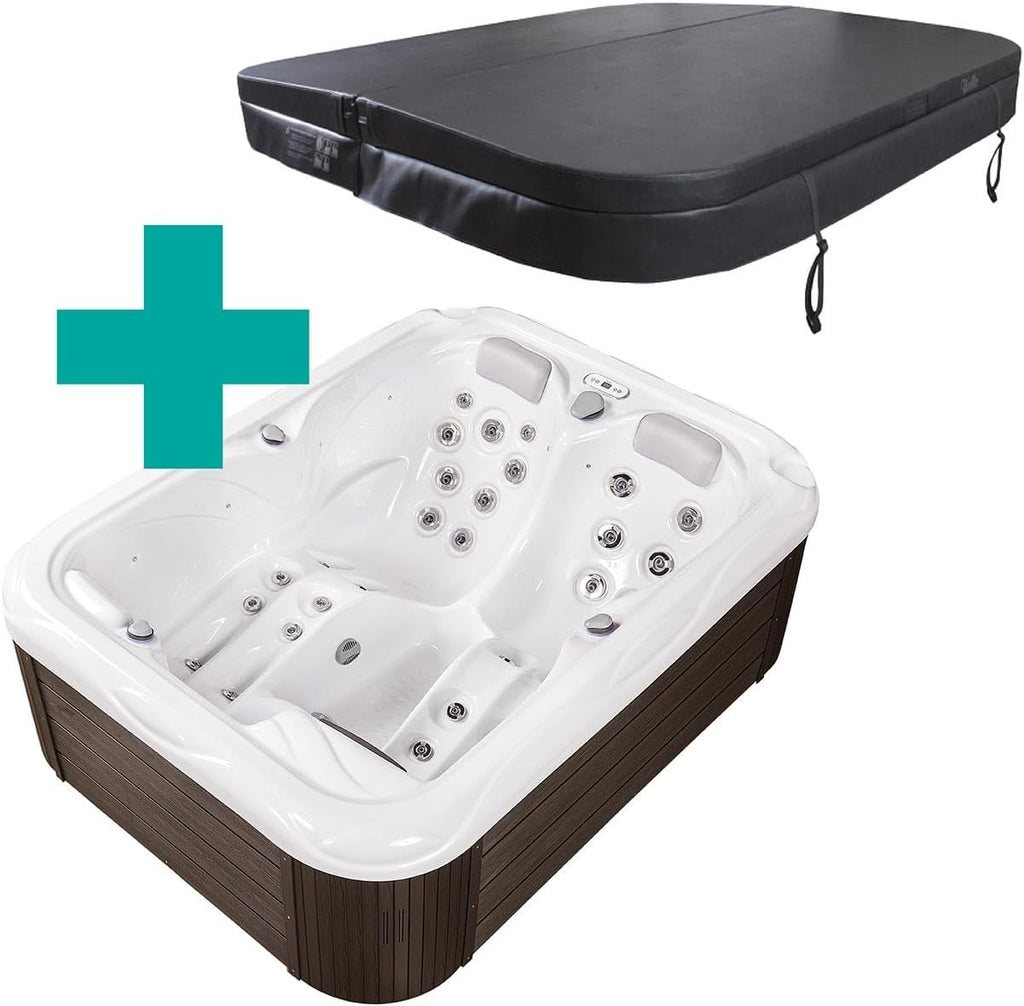 Atlanta 3 - Person 37- Jet Acrylic Hot Tub in Ice White with New Arctic Max Insulation, Built-in Stereo System, and