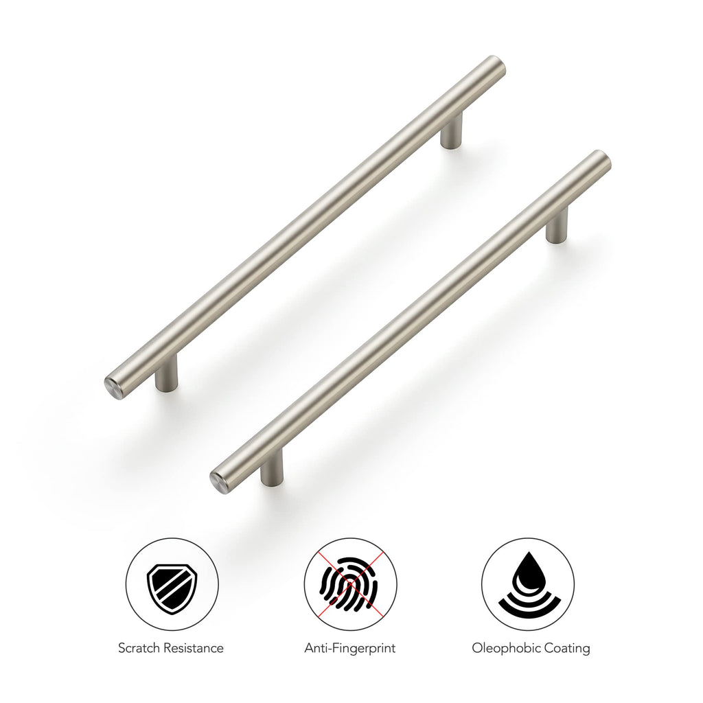 Brushed Nickel Cabinet Handles 10" Length,7-1/2" Hole,10 Pack
