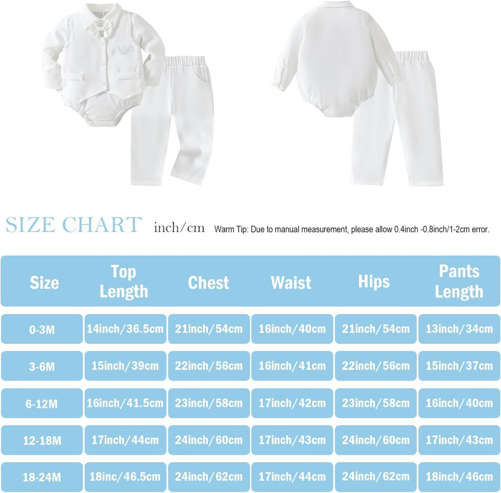 Baby Boy Clothes Suits Infant Gentleman Wedding Outfit Formal Collared Dress Tuxedo Baby Suit Set