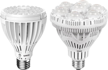24W + 36W Grow Grow Light Bulbs for Indoor Plants, 350W Equivalent Full Spectrum LED Grow Light Bulb High PPFD