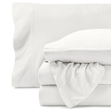 Super Soft Fleece Sheet Set (Antique White)