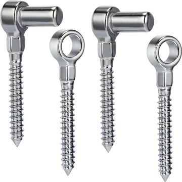 Farm Gate Hinge, 2 Pair Stainless Steel Heavy Duty Wood Gates Hinges, M12 Fence Gate Hardware, Screw Hinges to Mount
