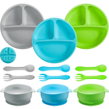 Baby Toddler Plates and Bowls Set with Suction