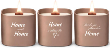 Set of 3 Premium Scented Soy Candles Gift Set | Home Collection - White Musk, Bamboo Forest & Peony Garden |
