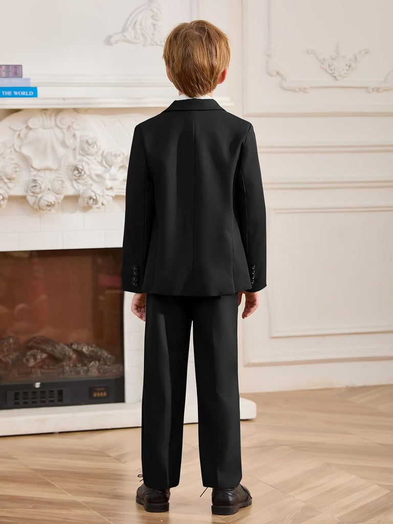 Boys 3 Piece Tuxedo Suit Kids Pants Set Wedding Outfits