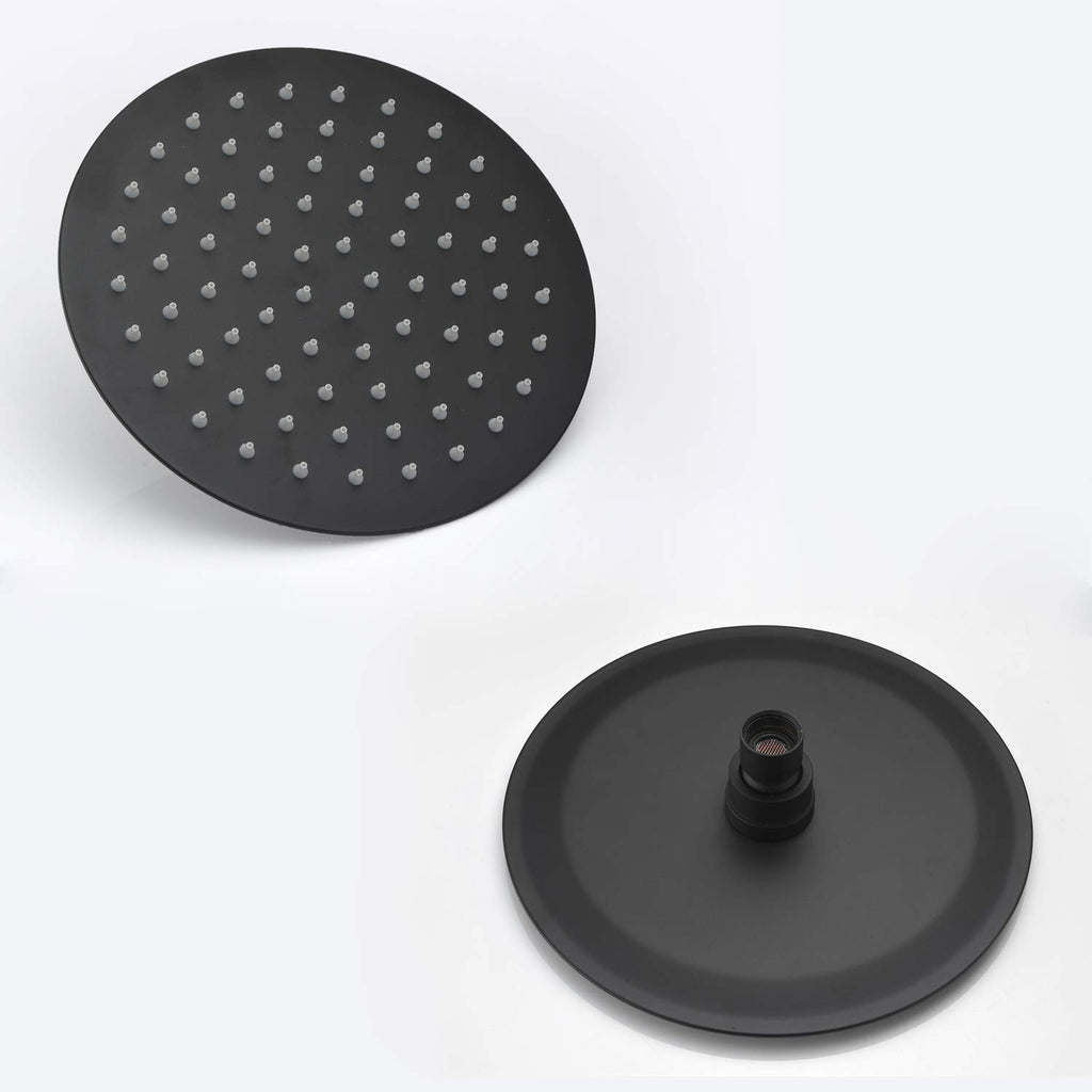Matte Black Shower System with Rain Shower and Handheld