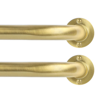 Wrap Around Blackout Curtain Rod Heavy Duty 28-48", Gold, 2 Pack