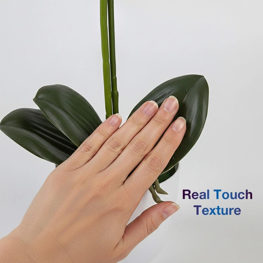 Artificial Orchid in Pot, 17-20" Real-Touch Faux Phalaenopsis, White