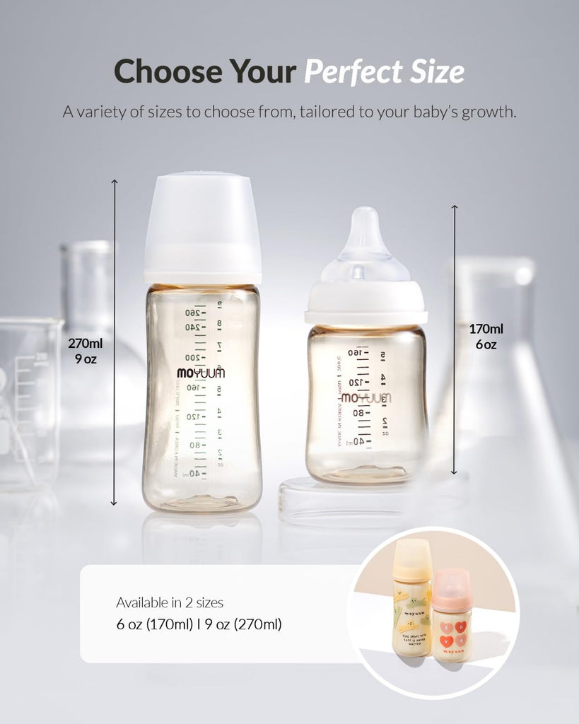 3rd Gen PPSU Baby Bottle | Premium Anti-Colic Feeding Bottle, Microplastic & BPA Free, Natural Fit Breastfeeding