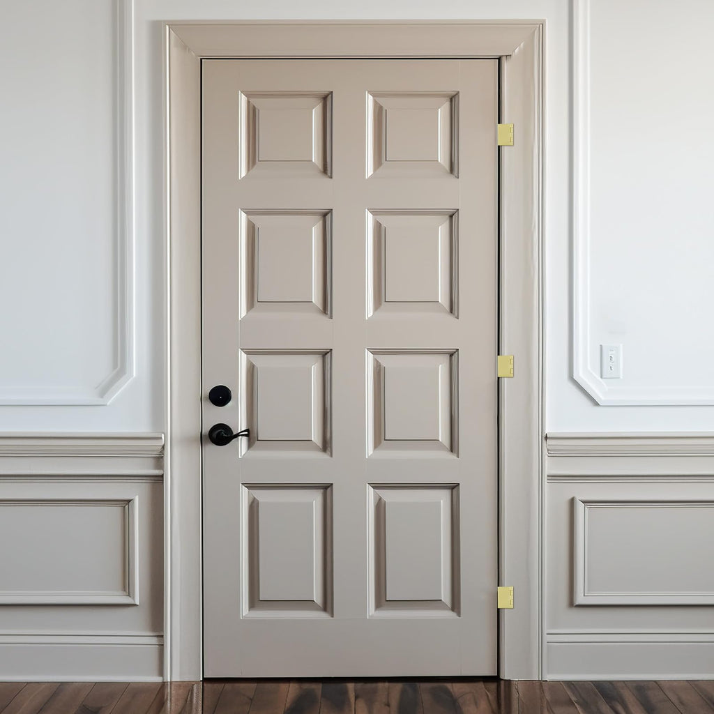 Gold 3 Pack Offset Door Hinges 3.5" with 1/4" Radius Corner