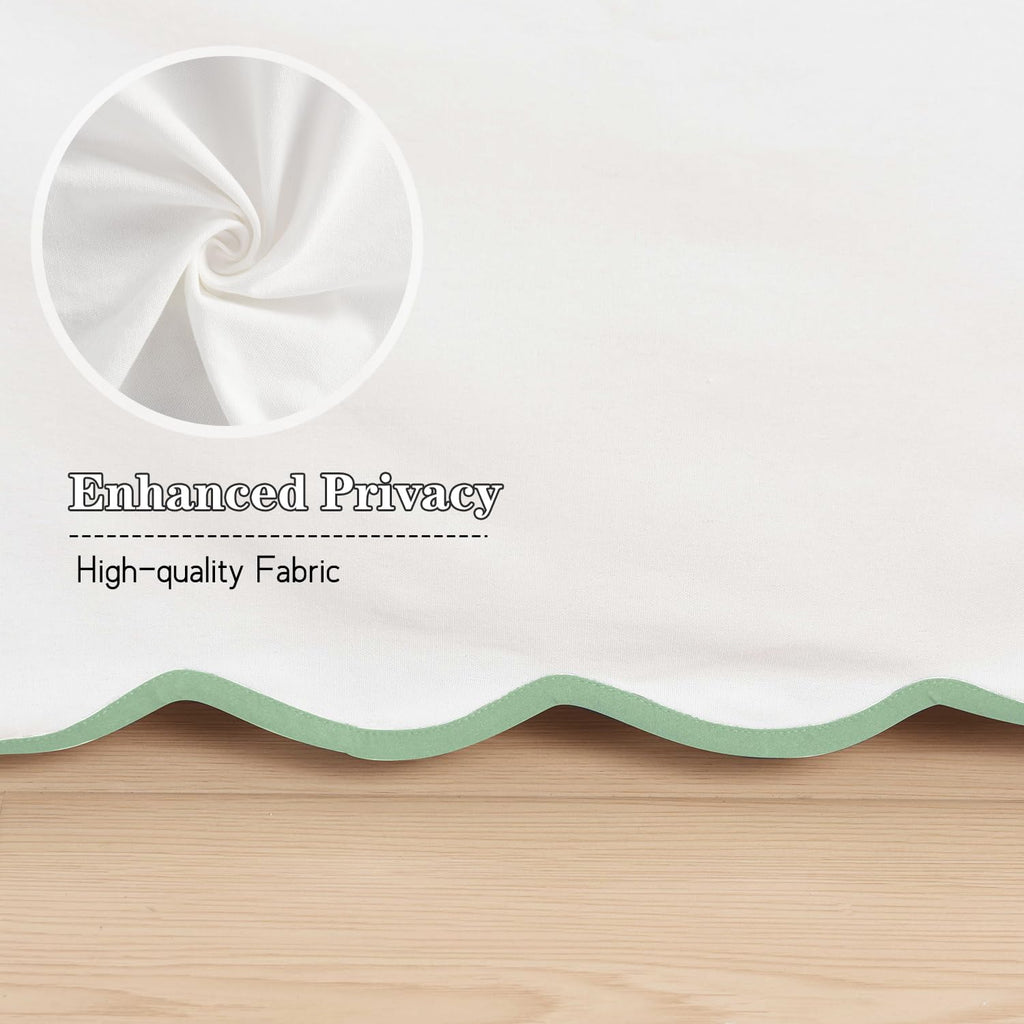 Chic 14'' Twin BedSkirts Scallop Edge Pleated Dust Ruffle