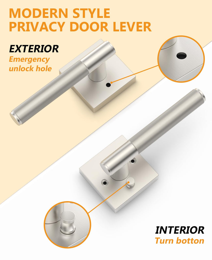 1 Pack Brushed Brushed Satin Nickel Interior Door Handles
