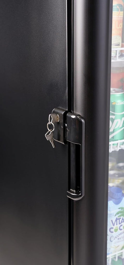 PRF657DX Glass Door Display Refrigerator 6.5 cu ft Commercial Beverage Cooler Me