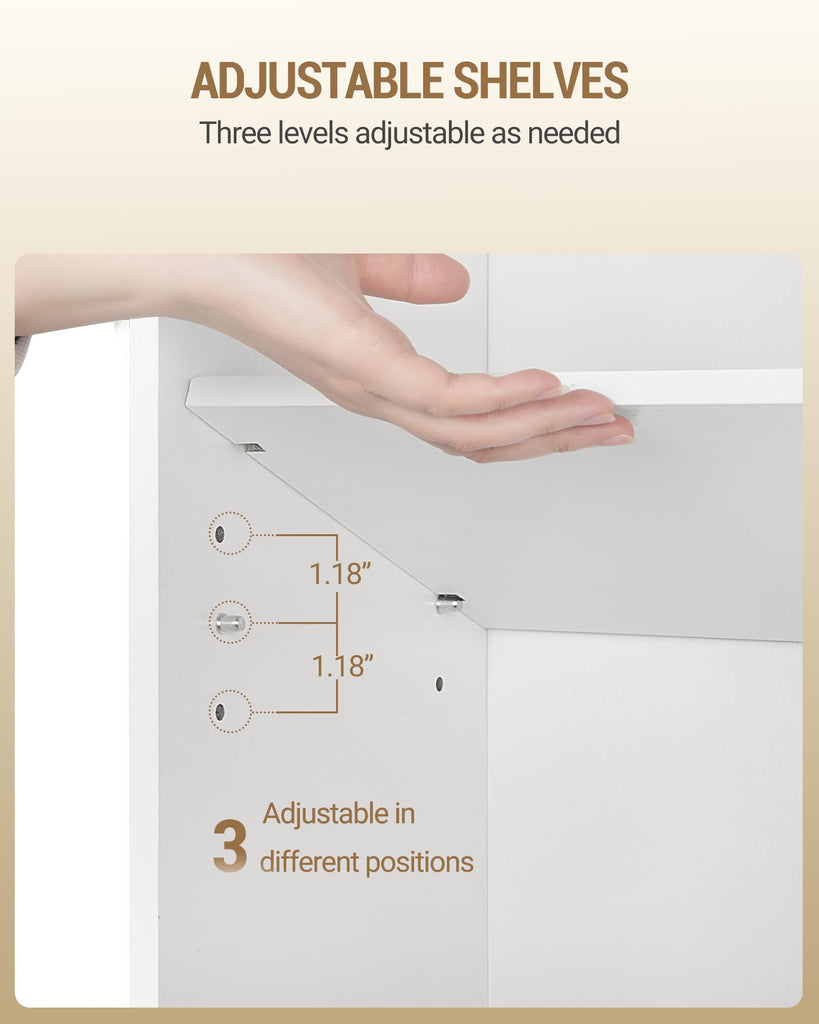 Shoe Storage Cabinet, 10 Tiers Shoe Cabinet with 2 Cloth Drawers, Wooden Freestanding Shoes Organizer with 2 Hooks