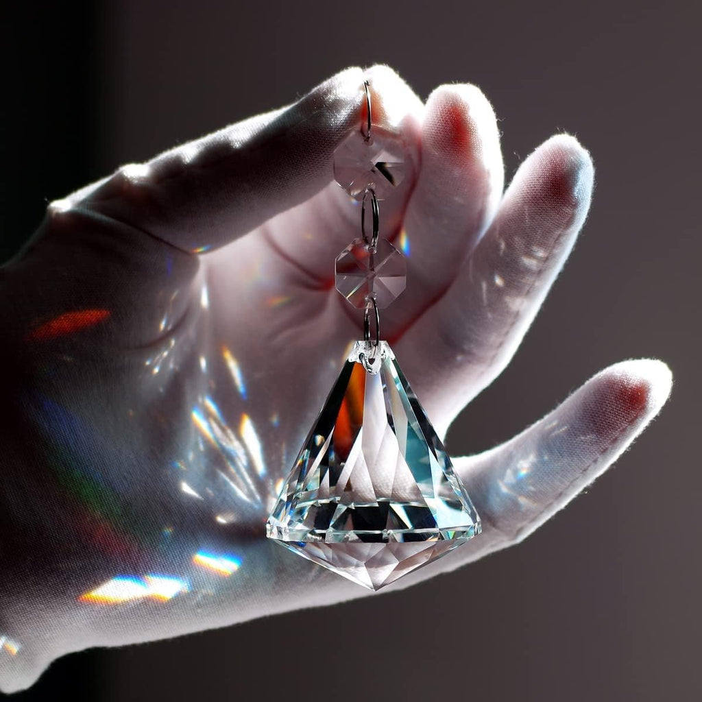 10pcs Crystal Ball Prisms Chandelier Parts 40mm Pendant Clear - Hanging Glass Crystals Suncatcher for Window