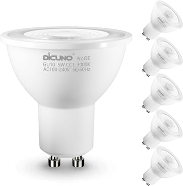 ProOE GU10 LED Bulb 5W, CRI 98, Warm White 3000K, 400LM, 6-Pack