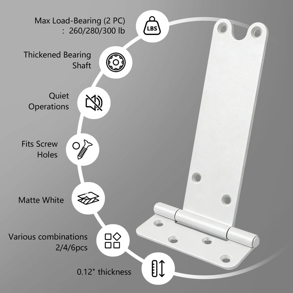 6 Pack 6" Door Hinges, 280 Lbs Capacity Heavy Duty Gate Hinges