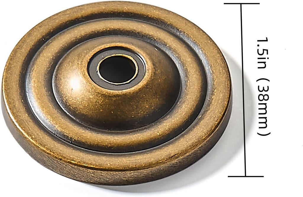 10 Pack Antique Brass Backplate for Cabinet Knobs Cabinet Hardware Knob Backplate/Back Plate.