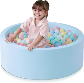 Foam Ball Pit, 35.4"x 11.8" Ball Pits for Toddlers-Blue