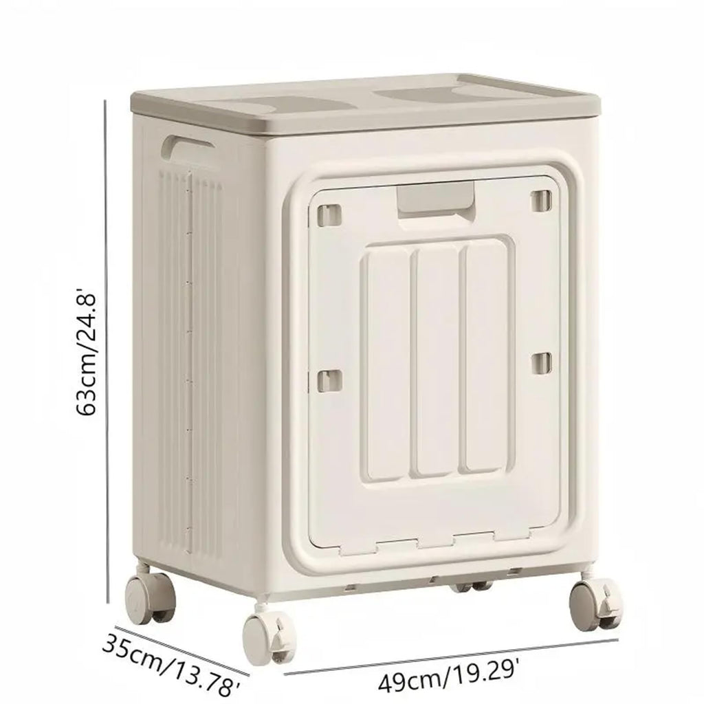 Rolling Laundry Hamper, Large Capacity with Lid & Wheels for Laundry