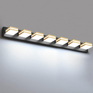 Bathroom Lights Fixtures Over Mirror, 360°Rotate Modern LED Vanity Lights, 56W Dimmable & High CRI Acrylic Wall