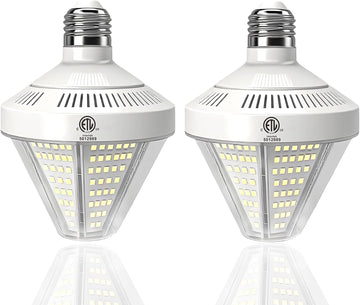 6000 Lumen LED Corn Cob Light Bulb, 40 watt, 400 watt Equivalent, 5000K Daylight Light, E26 E27 Base, Garage Light