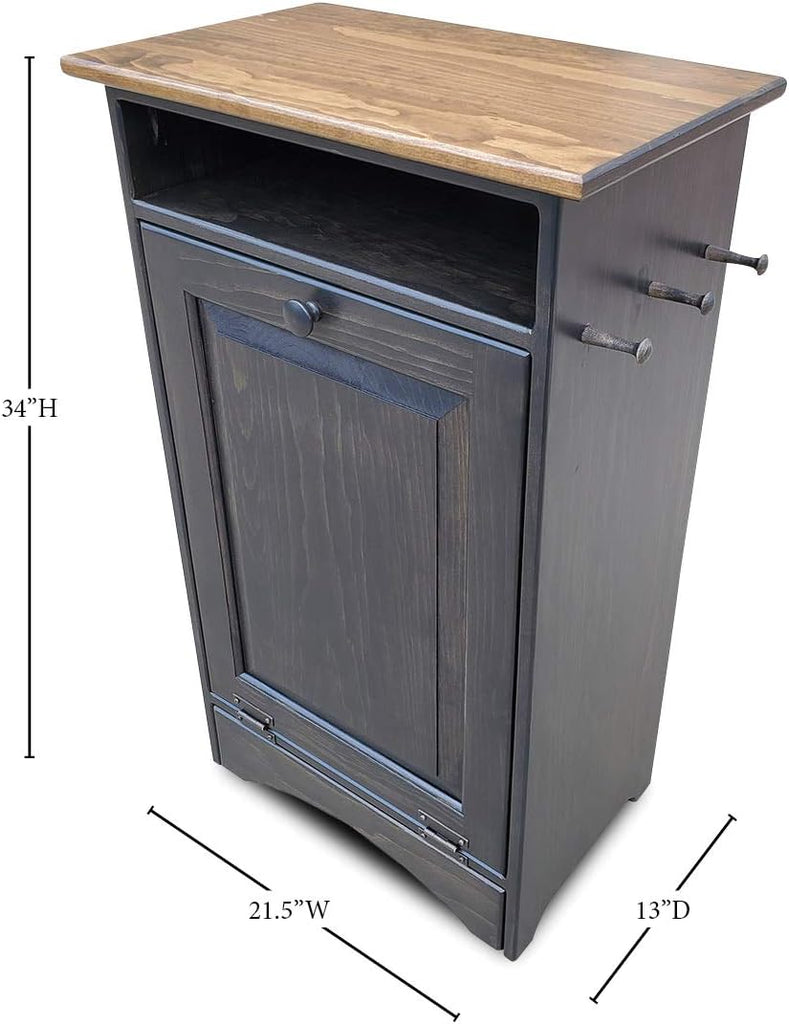 Dog Food Storage Cabinet with Elevated Bowls, Mocha