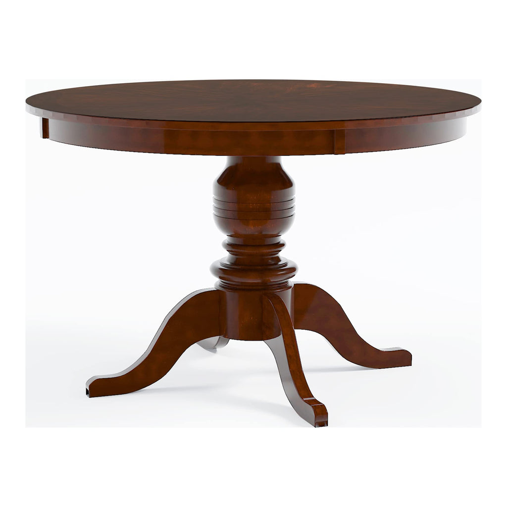 Inspired Saarinen Style Brennan Modern Wood 48 in. Round Dining Table with Pedestal Design (Seats 4 to 6), Cherry Brown