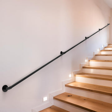 Pipe Stair Handrail, 14ft Stair Railing for Indoor or Outdoor