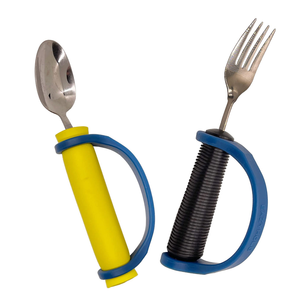 Navy Silicone Universal Cuff, Large to X-Large Hands, Fits Adaptive Eating and Weighted Utensils, Foam Tubing, Thick