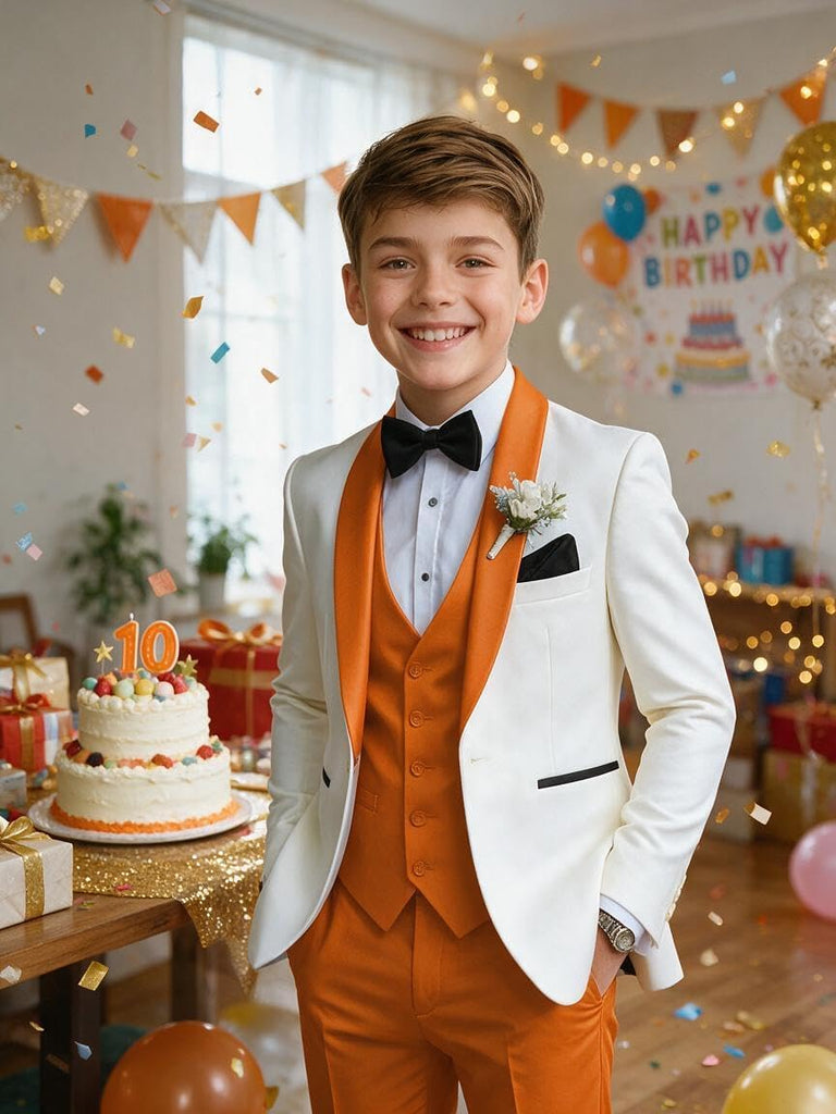 Boys Suit Kids Formal Homecoming Tuxedo Slim Fit Wedding Prom Suits for Boy