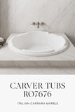 Tubs - RO7676 - Modern White Fiberglass Soaking Bathtub for Bathrooms, White Circle Two Person Acrylic Bath tub
