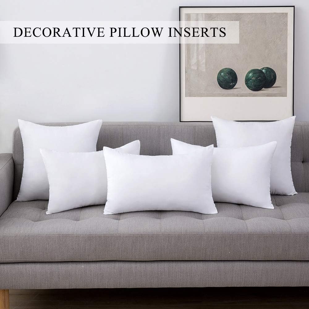Set 2 Throw Pillow Inserts Premium Pillow Stuffer Form 12x20 Inch - Set of 2