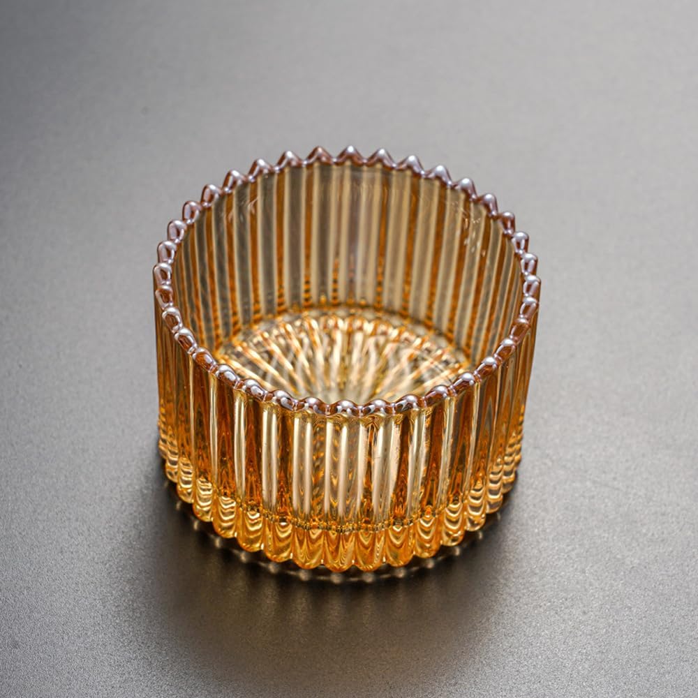 Amber Crystal Glass Jewelry Box, Jewelry Jar with Lid, Jewelry Dish Jewelry Tray Ring Holder, Jewelry Organizer
