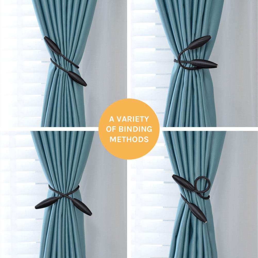 DIY Curtain Tiebacks Clips Crystal Decorative Creative Twist Drape Tie Backs European Style Random Modelling - 4 Pack