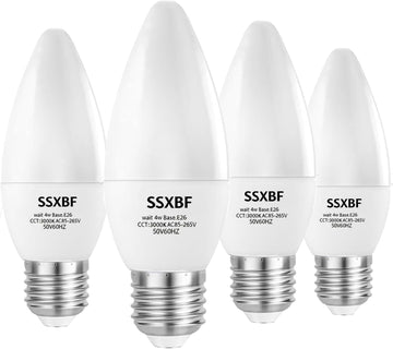 E26 LED Candelabra Light Bulbs 40W Equivalent, Warm White 3000K 400 Lumen Chandelier Bulbs,AC85-240V 4W B11 Candle