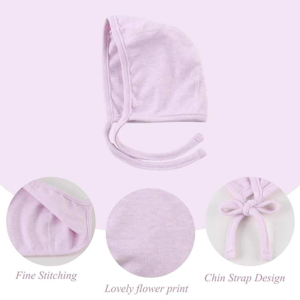 Newborn Hats for Baby Girls Boys Cotton Bonnet Infant Beanie Hat