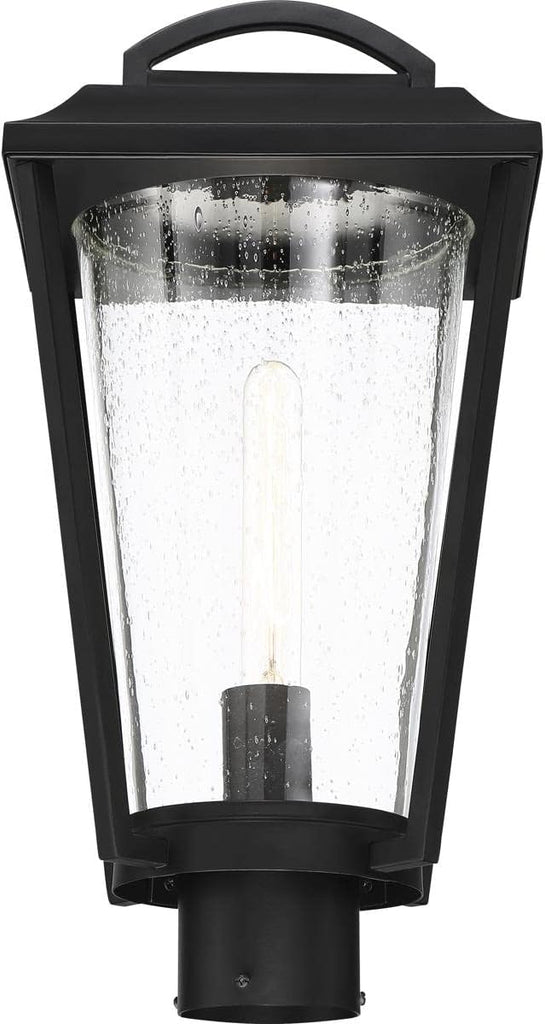 Lakeview Lighting Fixture, 1Lt Post Lantern, Aged Bronze Finish with Clear Seed Glass