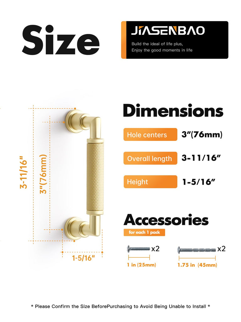 5 Pack Gold Cabinet Pulls 3" Hole Center Knurled Brass Drawer Pulls Bathroom Dresser Handles Hardware Bar Zinc Alloy