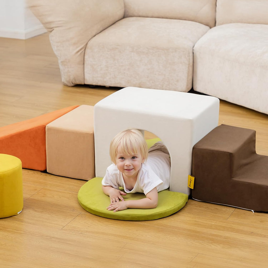 7PC Kids Foam Climbing Blocks Playset Indoor Soft Toy, Colorful