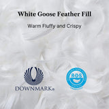 Goose Feather Down Comforter Twin XL-Made in Canada White Goose Feather Duvet Insert-Fluffy Hotel Co