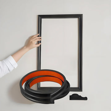 20FT×0.9'' Peel and Stick Wall Molding Trim, TPE Rubber Flexible Chair Rail for Mirror Frames, Doors & Home Decor