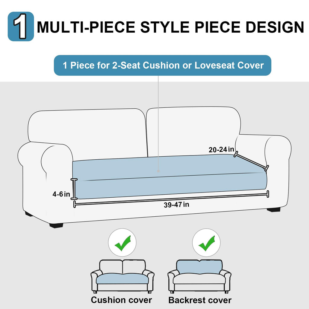 Waterproof Couch Cushion Covers Thick Velvet Fabric Washable Sofa Slipcovers 1 Piece Individual Sectional Couch