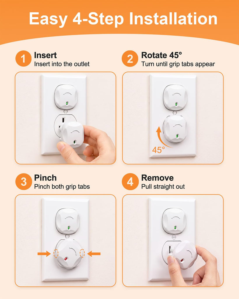Outlet Covers Baby Proofing, 40 Pack Child Proof Outlet Plug Covers