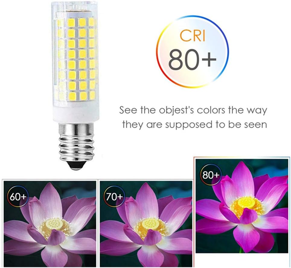 E12 LED Bulbs Dimmable 9W(Equivalent to 100w Halogen Bulbs Replacement)110V Cool White 6000K LED Corn Light