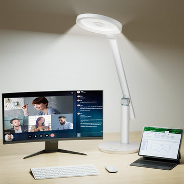 H6 Desk Lamp, Dimmable Reading Table Light, White