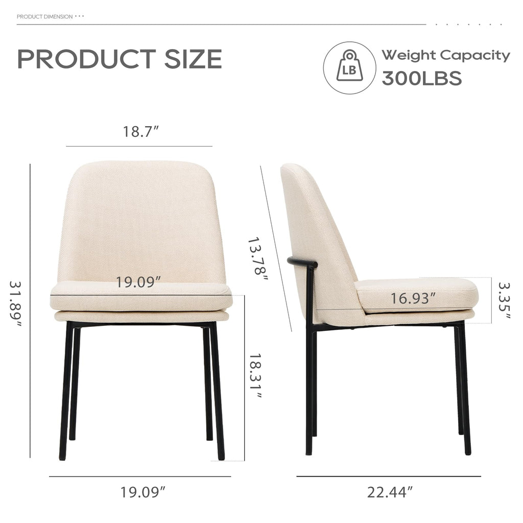 Upholstered Set of 2, Beige