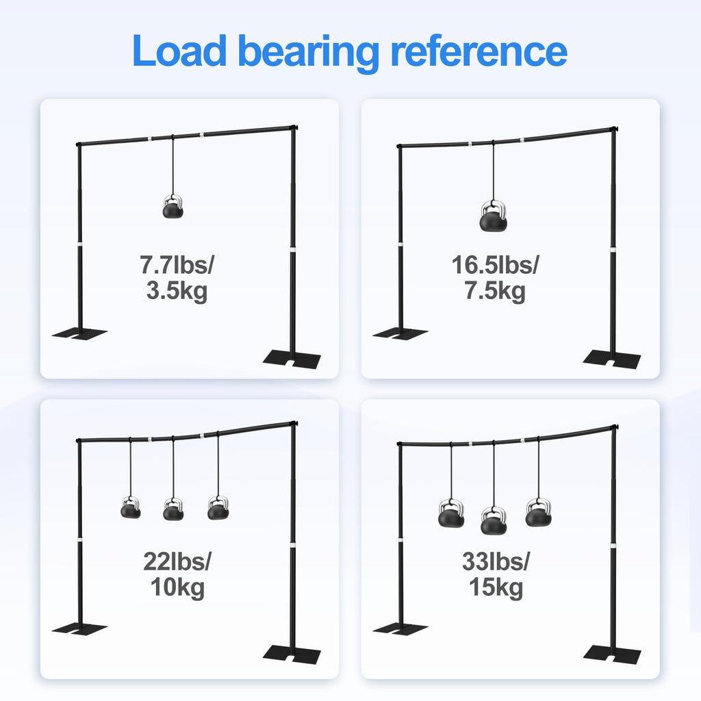 10x10ft Heavy Duty Backdrop Stand, Pipe and Drape with Flat Base