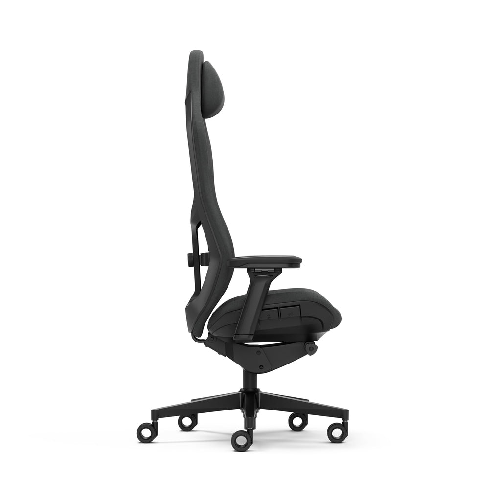 Refine Fabric Dark Gaming Chair - Ergonomic Office Desk Chair Functionality with 4D Adjustable Armrests, High-Back