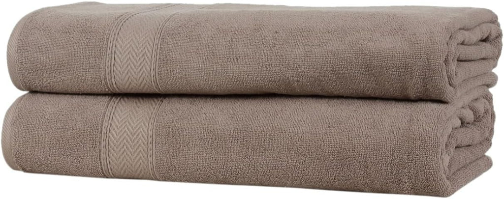 600 GSM- 40 x 80 Inches- 100% Cotton 2 Pc XXL Oversized Bath Towel Set- Soft Highly Absorbent Jumbo Bath Sheets